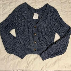 Blue Abercrombie & Fitch Cardigan